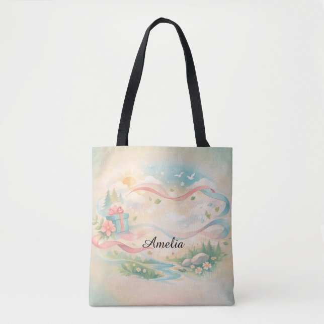 Personalized Whimsical Tote Bag (Vorderseite)