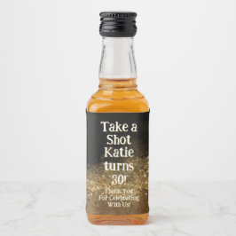 Personalized Whiskey Bottle Label – Birthday Party Alkoholflaschenetikett