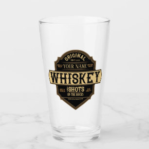 Personalized Whiskey on the Rocks Liquor Label Bar Glas