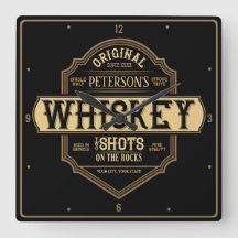 Personalized Whiskey on the Rocks Liquor Label Bar
