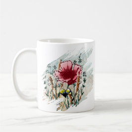 Personalized Wildflower Paint Splatter  Kaffeetasse