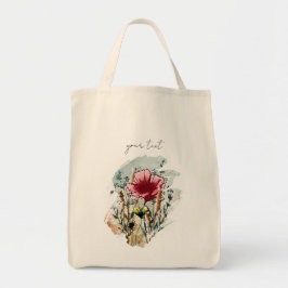 Personalized Wildflower Paint Splatter Tote Bag Tragetasche