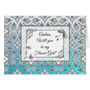 Personalized Will You Be My Flower Girl Card