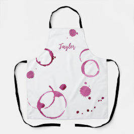 Personalized Wine Rings, Stains, Vintner, Red Schürze