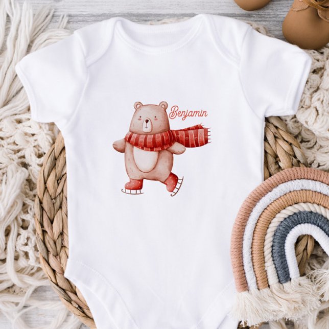 Personalized Winter Holiday Baby Bodysuit  Baby Strampler (Von Creator hochgeladen)