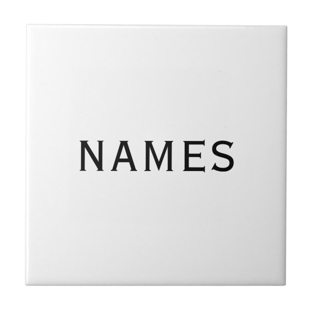 Personalized With Last Name or Nickname on Them Fliese (Vorderseite)
