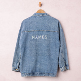 Personalized With Last or Nickname Name on Them Jeansjacke