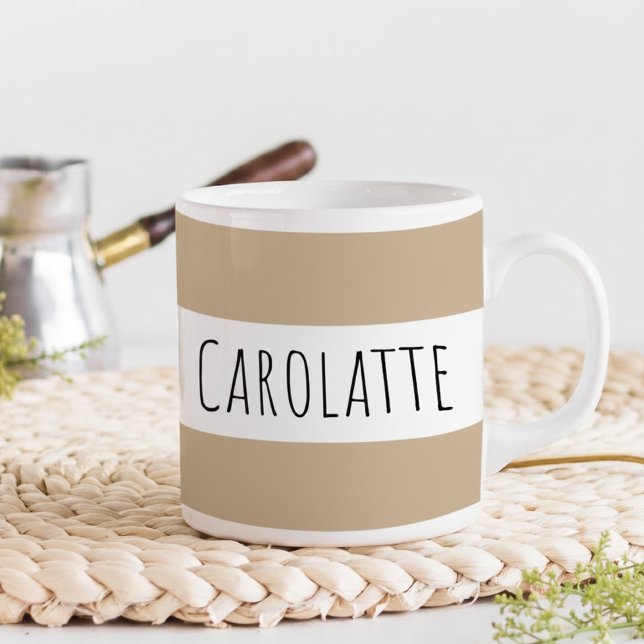 Personalized With Name Custom Latte Kaffeetasse (Von Creator hochgeladen)