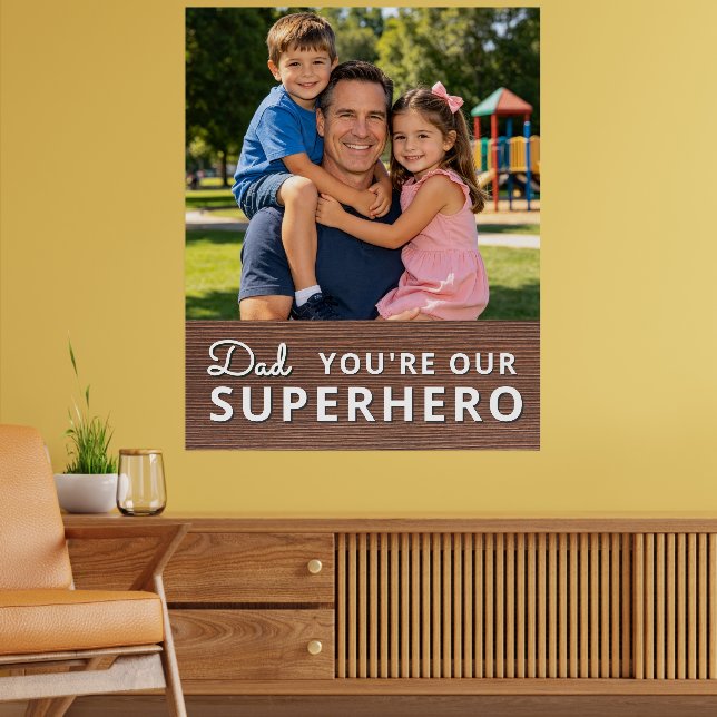 Personalized with photo and text poster (Wohnzimmer 2)