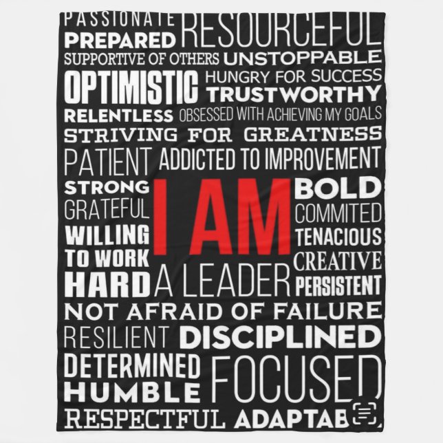 Personalized Word Cloud Sherpa Fleece Blanket (Vorderseite)