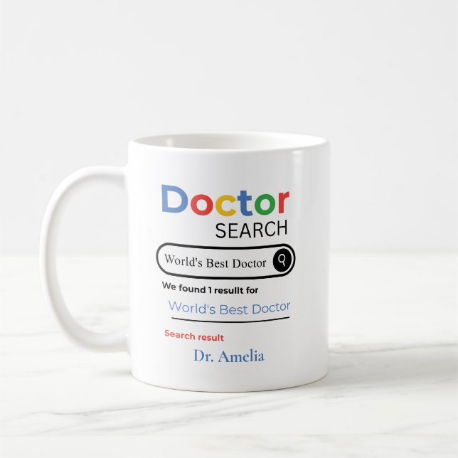 Personalized World’s Best Doctor Search Result Kaffeetasse (Links)