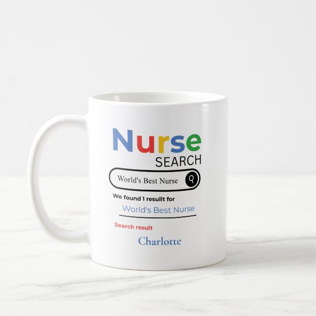 Personalized World’s Best Nurse Search Result Kaffeetasse (Links)