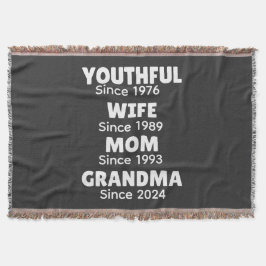 Personalized Year Youthful Wife Mom Grandma, Decke