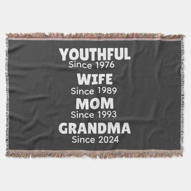 Personalized Year Youthful Wife Mom Grandma,  Decke (Vorderseite)