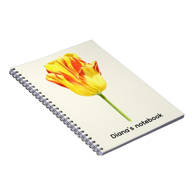 Personalized Yellow and red tulip Notizblock (Rechte Seite)