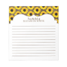 Personalized Yellow Sunflower Wood Pattern