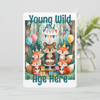 Personalized Young Wild And Age Birthday Party Einladung