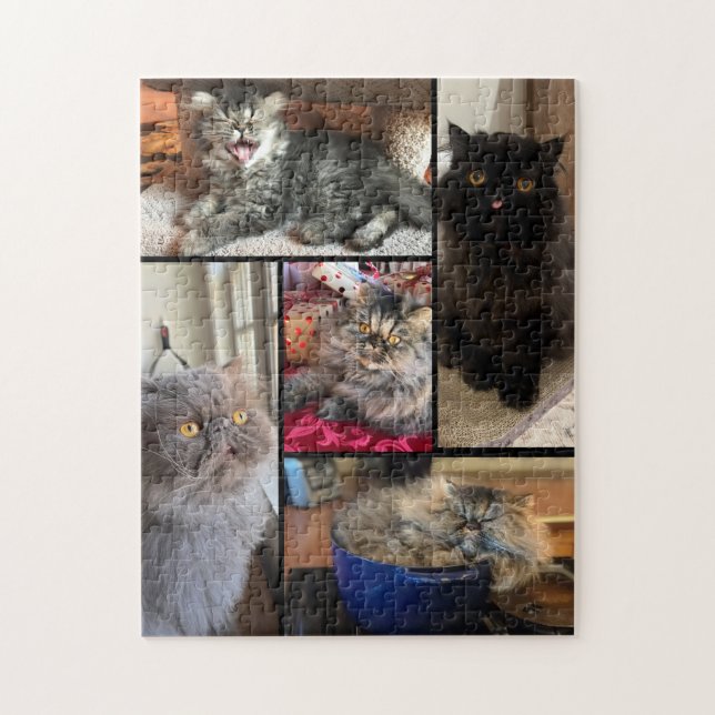 Personalized Your 5 Photo Puzzle Persian Cat (Vertikal)