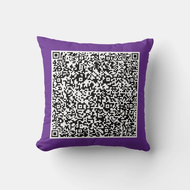 Personalized Your Custom QR Code Throw Pillow Kissen (Vorderseite)