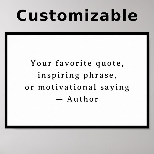 Personalized  Your Funny Quote – Create Your Own Poster (Von Creator hochgeladen)