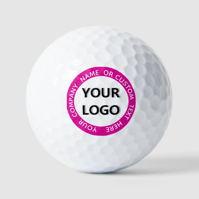 Personalized Your Logo and Text Stamp Golf Balls Golfball (Vorderseite)