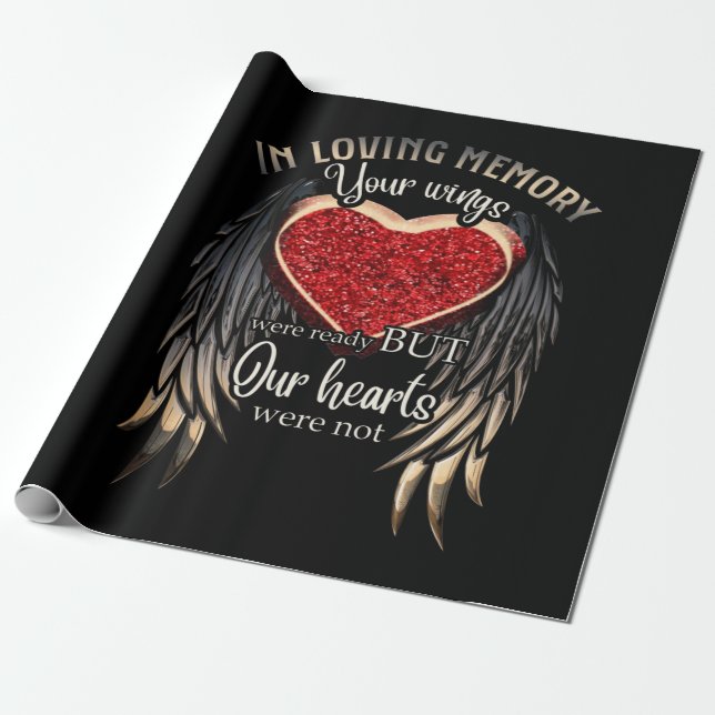 Personalized Your Wings Were Ready But Our Hearts Geschenkpapier (Ungerollt)