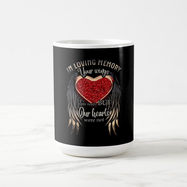 Personalized Your Wings Were Ready But Our Hearts Kaffeetasse (Mittel)
