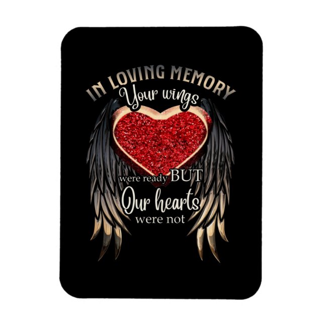 Personalized Your Wings Were Ready But Our Hearts Magnet (Vertikal)