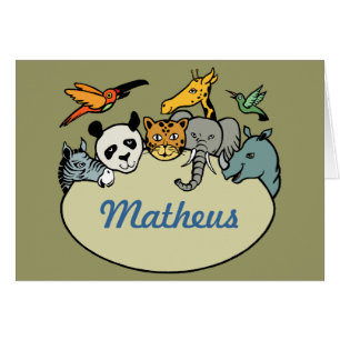 personalized zoo family animals