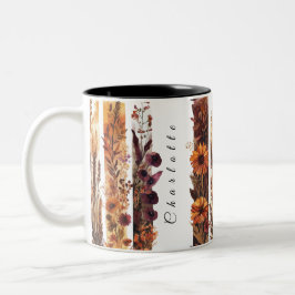 PersonalizedWildblumenMug 3 Zweifarbige Tasse