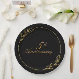 Personalizes Anniversary with Golden Frame Pappteller