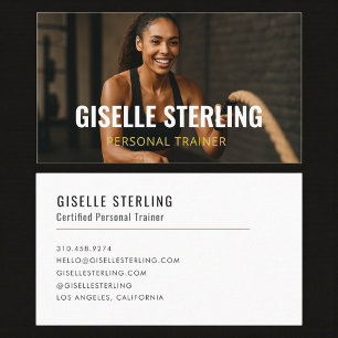 Personaltrainer Fitness Foto Visitenkarte