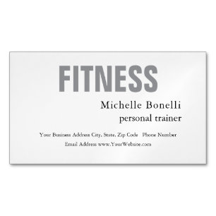 Personaltrainer Fitness Modern Elegant Magnetische Visitenkarte