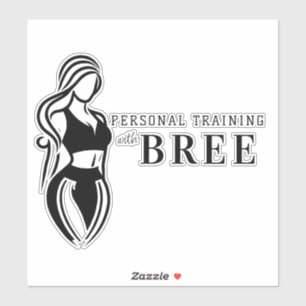 Personaltraining für weibliches Fitness Minimalist Aufkleber