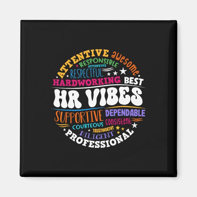 Personalwesen Hr Vibes Analyst Mitarbeiter Anerken Magnet (Vorne)