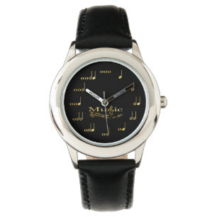 Personalzied Monogramm-Musiknote - Musik ist Leben Armbanduhr