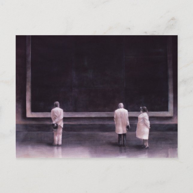 Personen auf einer Ausstellung 1990 Postkarte (Vorderseite)