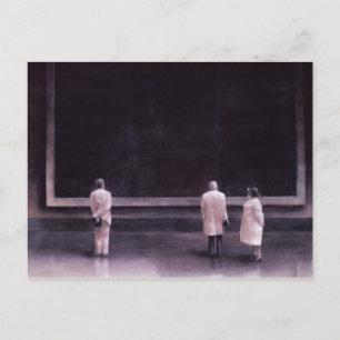 Personen auf einer Ausstellung 1990 Postkarte