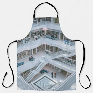 PERSONEN, DIE INNERHALB DER BIBLIOTHEK GEHEN SCHÜRZE
