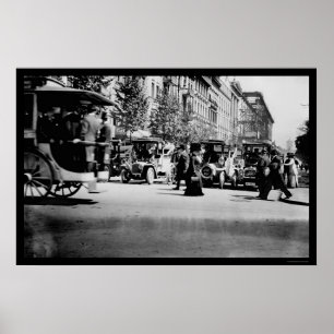 Personen und Verkehr in Berlin, Deutschland 1913 Poster