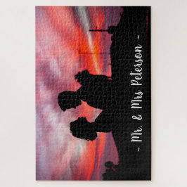 Personenname für mehrere Fotos Spaß Spielabend Puzzle