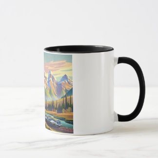 Personenzug in den Bergen Tasse