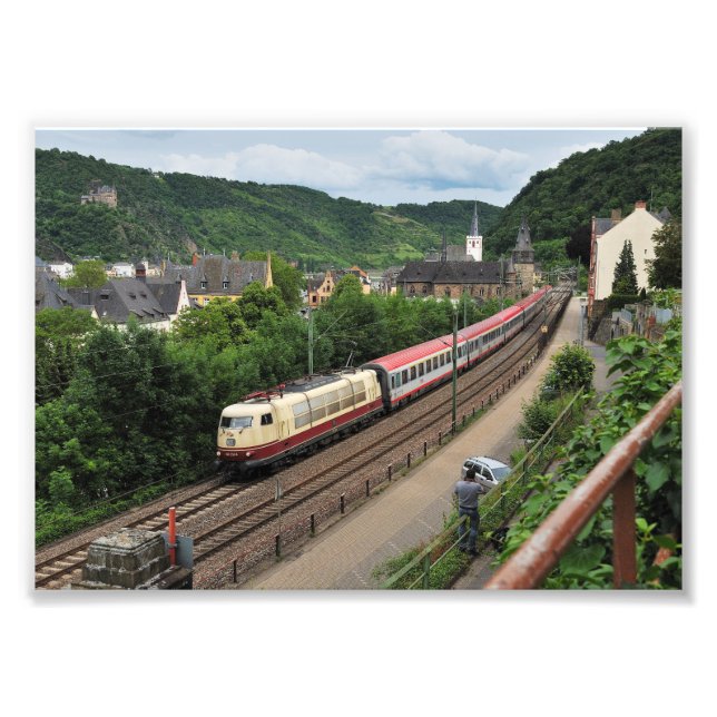 Personenzug in St. Goar Fotodruck (Vorne)