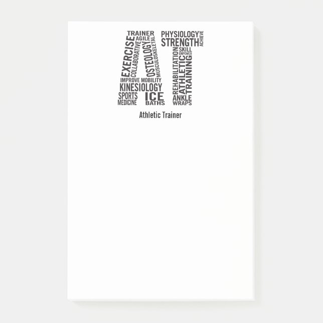 Personifizieren Sie athletischen Namenstrainer AN Post-it Klebezettel (Vorderseite)