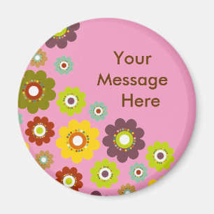 Personifizieren Sie Blumen-Power-Magnet-Rosa Magnet