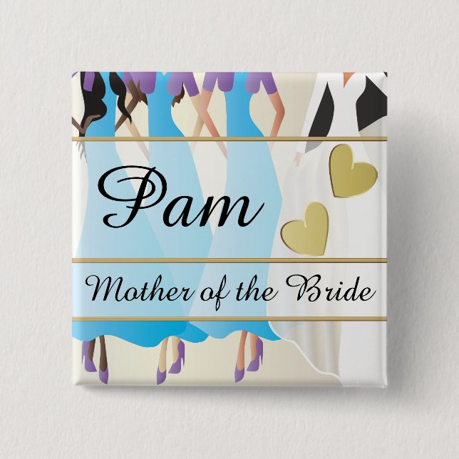 Personifizieren Sie Brautparty, Abendessen und Button (Vorderseite)