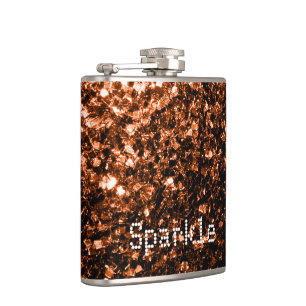 Personifizieren Sie BronzeGlitter-Glitzern Flachmann