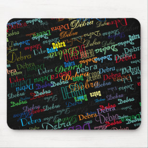 personifizieren Sie bunte das Namensmuster Mousepad