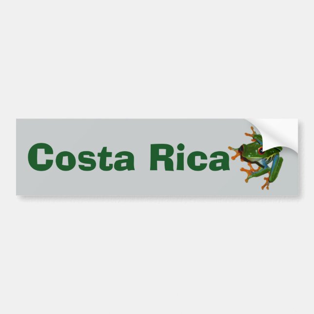 Personifizieren Sie Costa Rica roten mit Augen Autoaufkleber (Vorne)