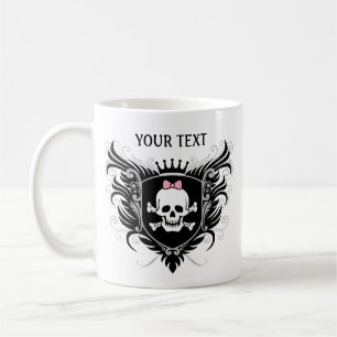 Personifizieren Sie Dame Skull Crest Tasse